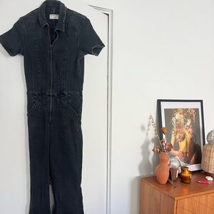 We The Free Charcoal Wide Leg Jumpsuit